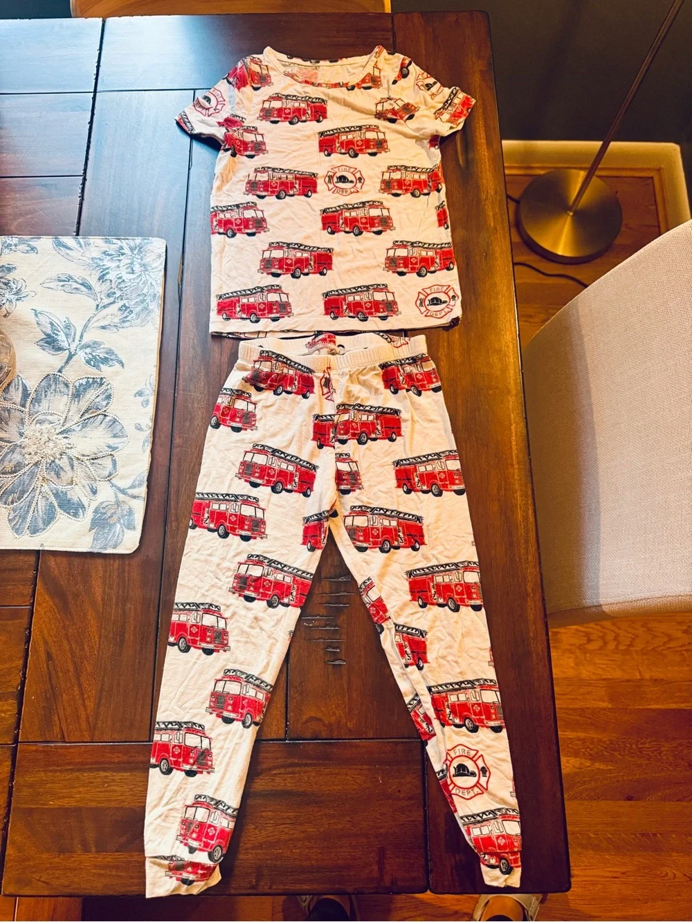 Pink Chicken Bamboo Fire Engine Pajamas